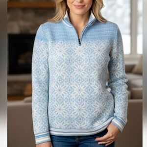 Dale of Norway 2004 Vail Colorado Alpine Commemorative Blue Heavy Knit Sweater